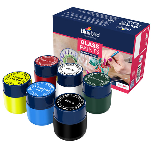 Glass Paints Primary Colours - 25ml Set of 6