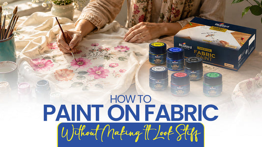 person using fabric paints