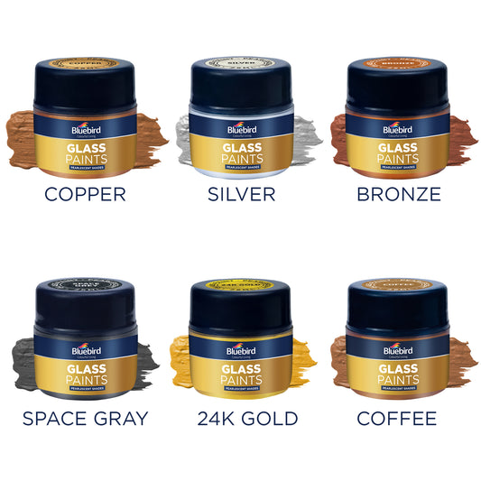 Glass Paints Pearlescent Colours - 25ml Set of 6