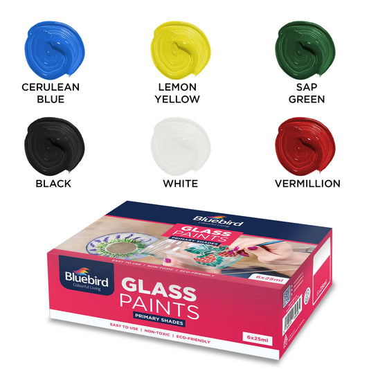 Glass Paints Primary Colours - 25ml Set of 6