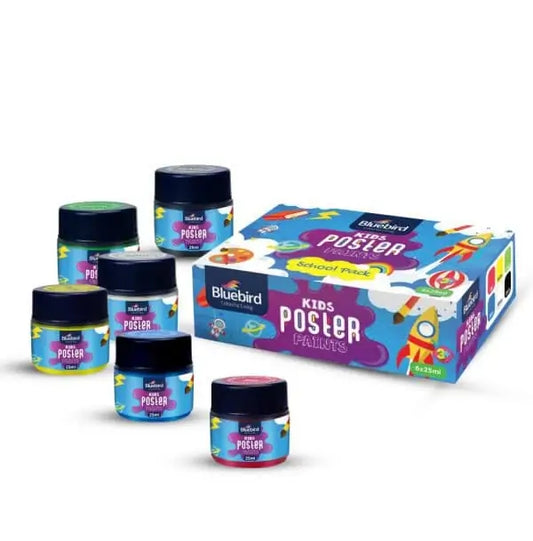 Kids Poster Paints School Pack - 25 ml - Set of 6